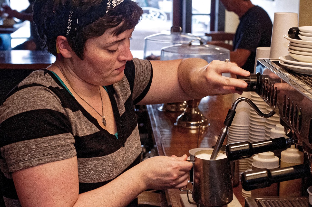 coffee, cafe, coffee shop, barista, latte, jugs, cups, coffee machine, lady, server, pouring, milk, coffee beans, drink, caffeine, hot, aroma, cappuccino, refreshment, cafeteria, mocha, machine, tasty, service, espresso, beverage, pour, barista, barista, barista, barista, barista, coffee machine, cafeteria, cafeteria