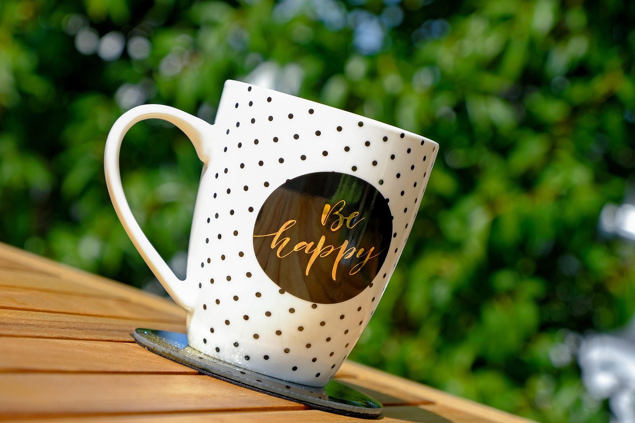 coffee pot, be happy, cup, coffee, coffee shop, coffee cup, drink, good start to the day