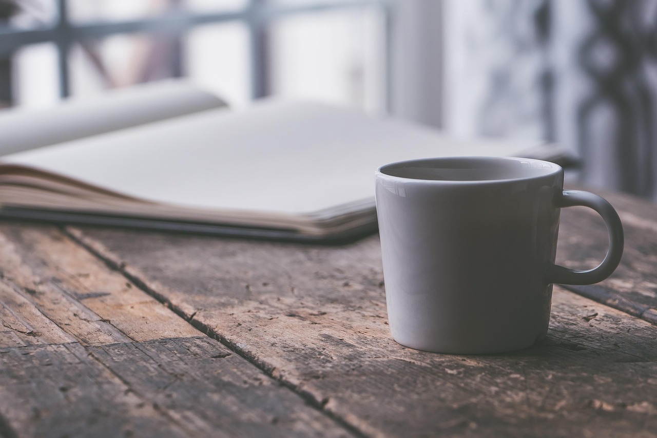 coffee, cup, table, drink, tea cup, beverage, espresso, tea, mug, journal, rustic, coffee cup, workspace, coffee break