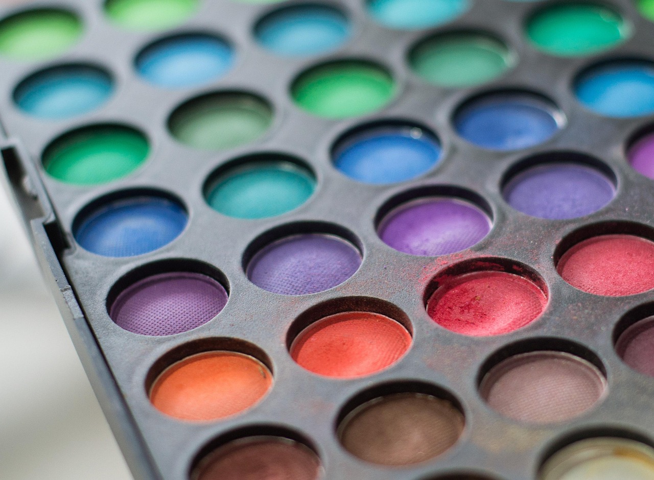 makeup, colors, colorful, cosmetics, skincare, red, orange, purple, feminine, salon