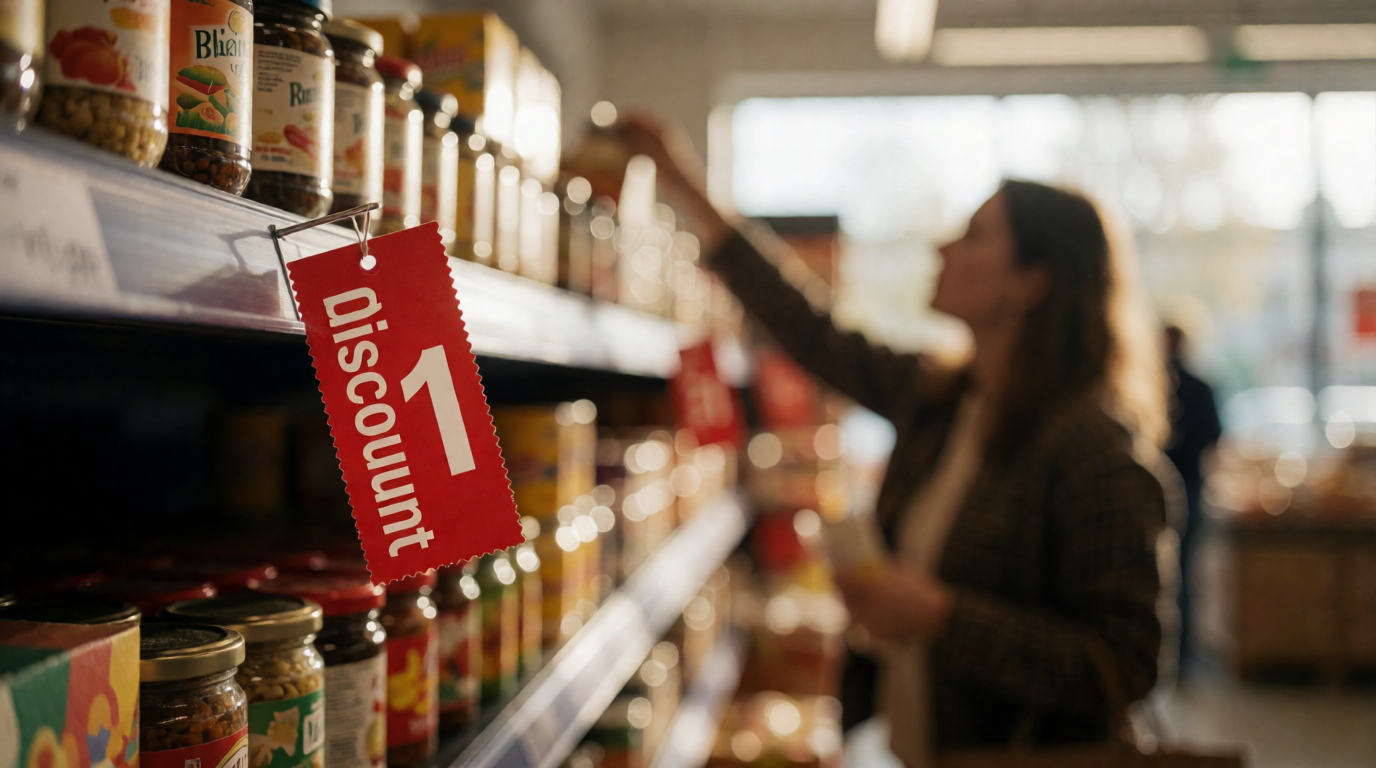 Corredor de supermercado Extra com descontos
