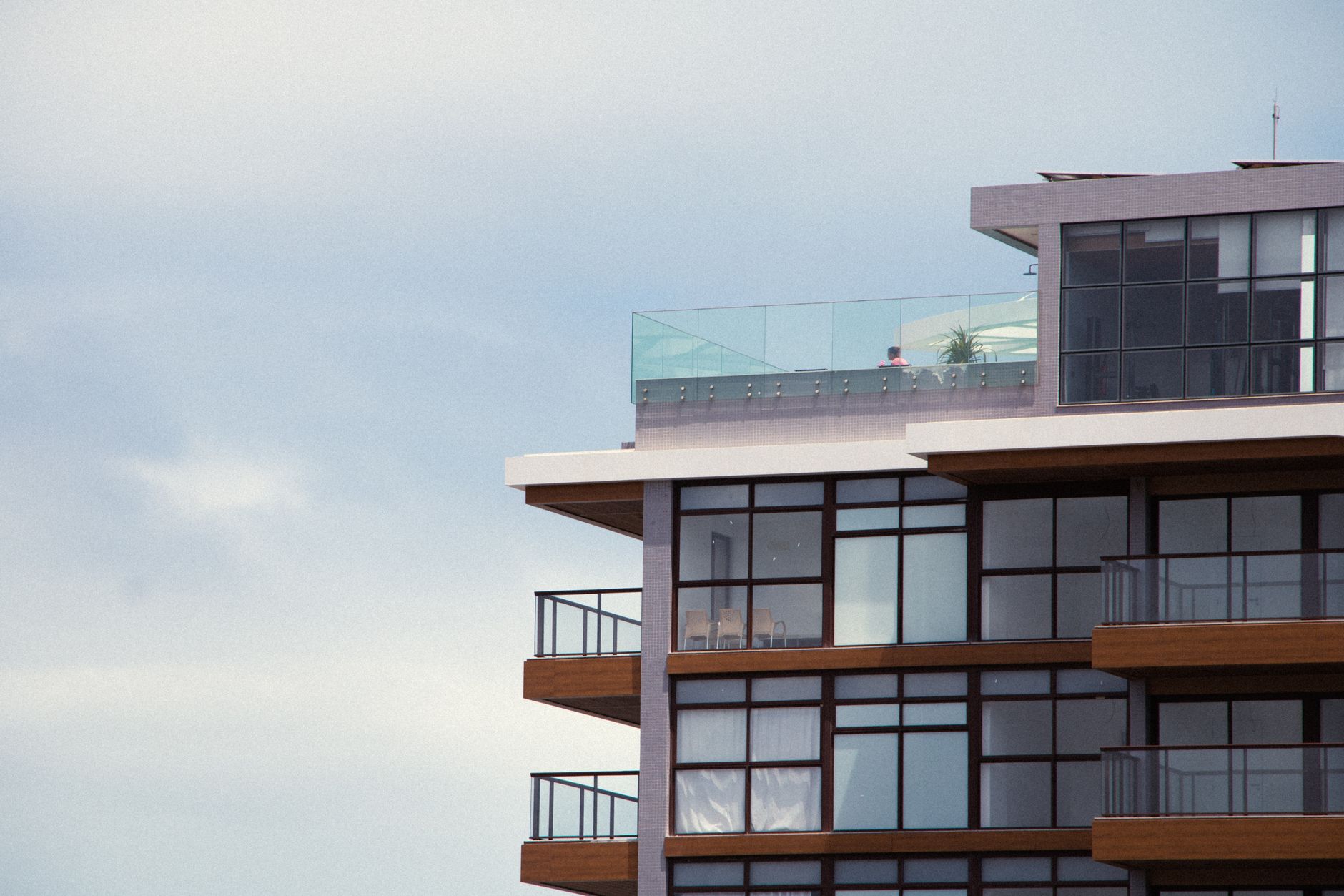 Close-up of a modern building in Salvador, Bahia, showcasing contemporary architecture.