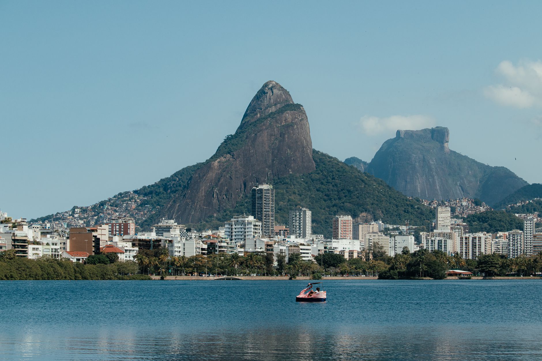 Stunning view of Rio de Janeiro with Sugarloaf Mountain and urban skyline in daylight.