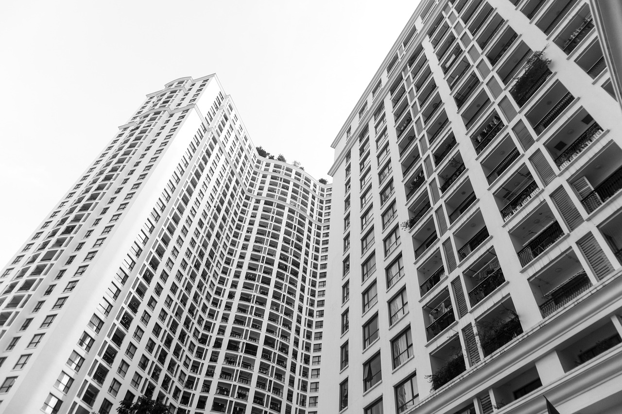 condominium, building, black and white, city, skyscraper, facade, architecture, residential, tower, luxury apartment, apartment, real estate, city center, urban, condominium, condominium, condominium, condominium, condominium, apartment, real estate