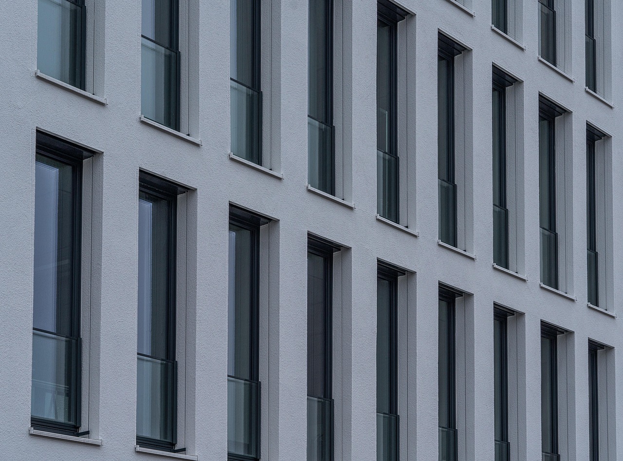 building, windows, architecture, facade, wall, residential building, apartment, commercial building, office building, real estate