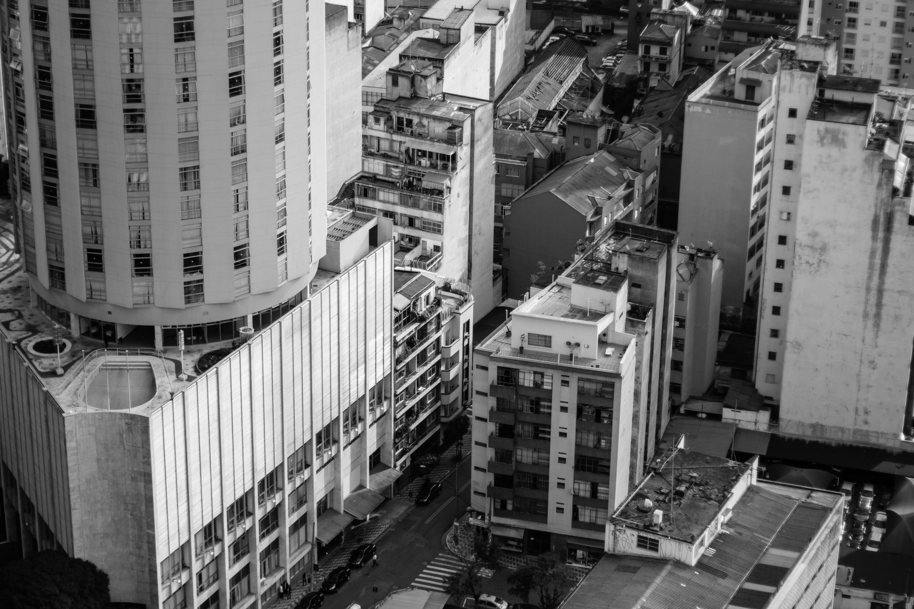 Vista aérea do bairro do Leblon mostrando localização privilegiada