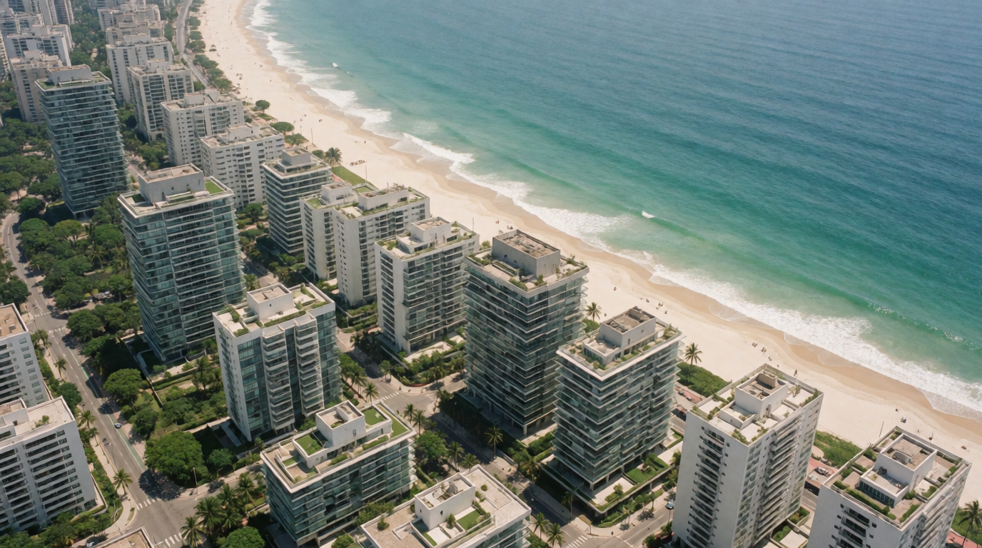 Vista aérea do bairro da Barra da Tijuca