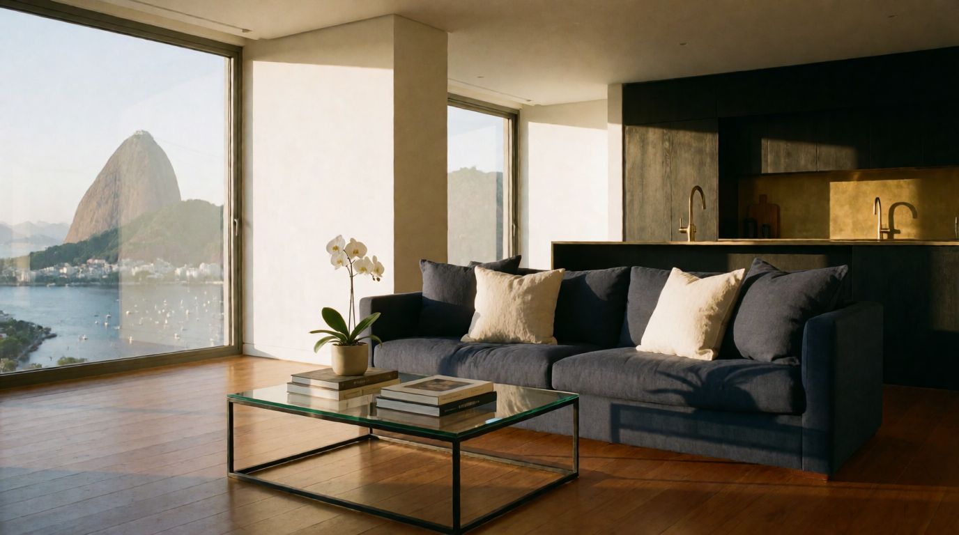Interior de apartamento moderno para Airbnb