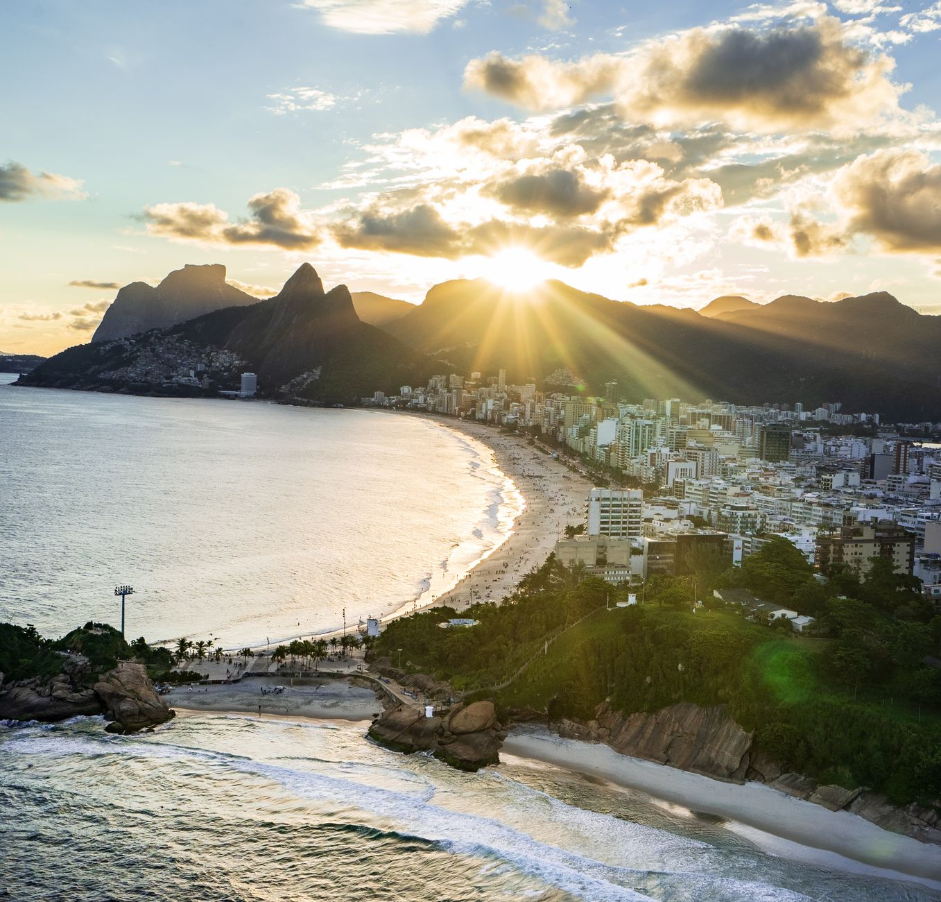 Vista aérea da Lagoa Rodrigo de Freitas no Rio de Janeiro