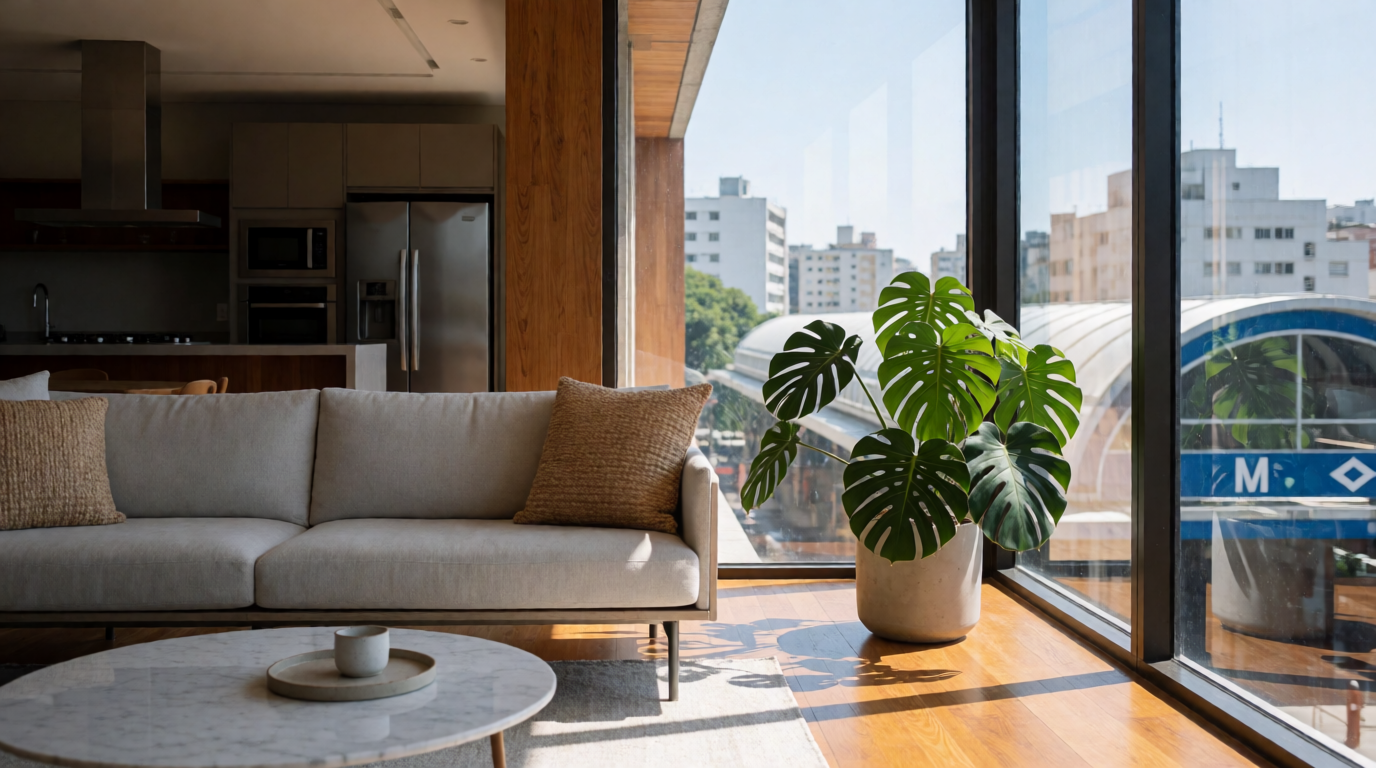 Apartamento moderno próximo à estação de metrô na Tijuca