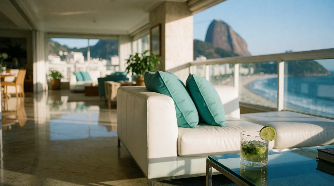 Apartamento de luxo no Rio de Janeiro com vista para o mar