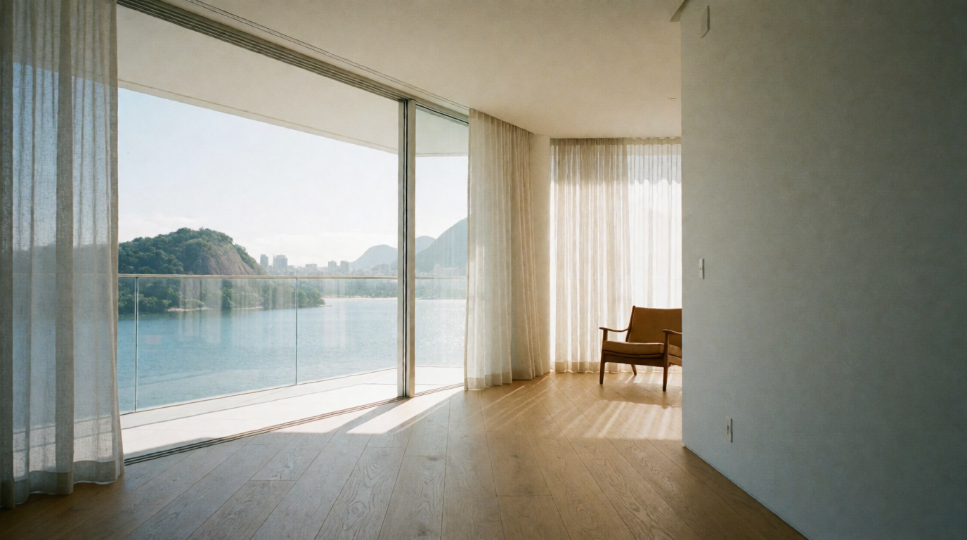 Interior de flat moderno na Lagoa RJ