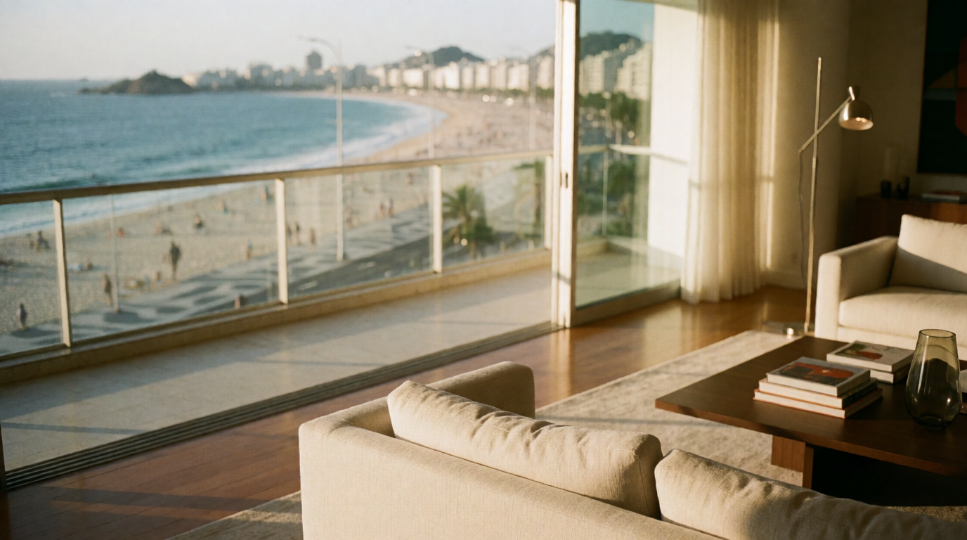 Apartamento de alto padrão com vista para o mar em Copacabana