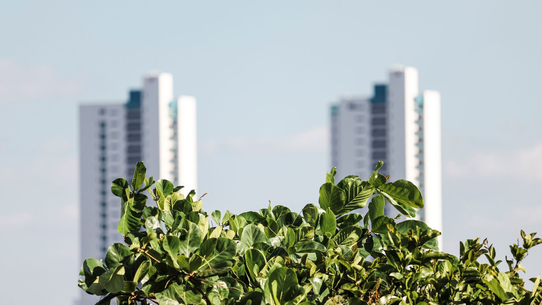 Vista aérea da orla da Barra da Tijuca mostrando infraestrutura