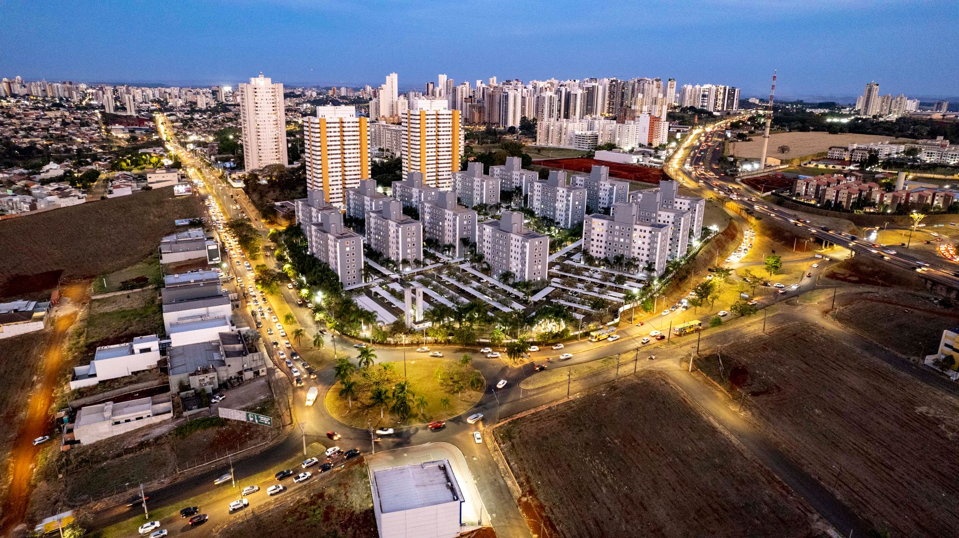 Vista aérea do bairro da Lagoa no Rio de Janeiro