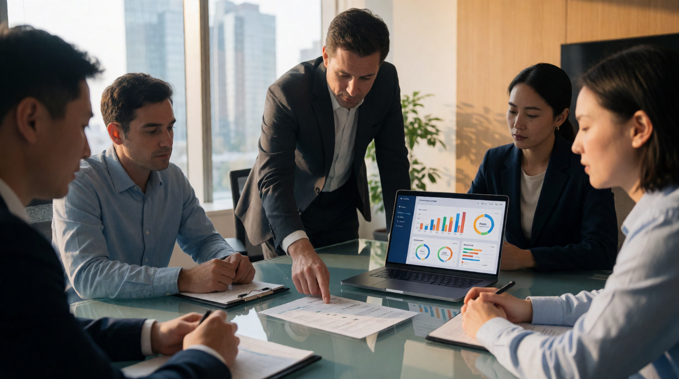 customer service business team aprovar orcamento investir management