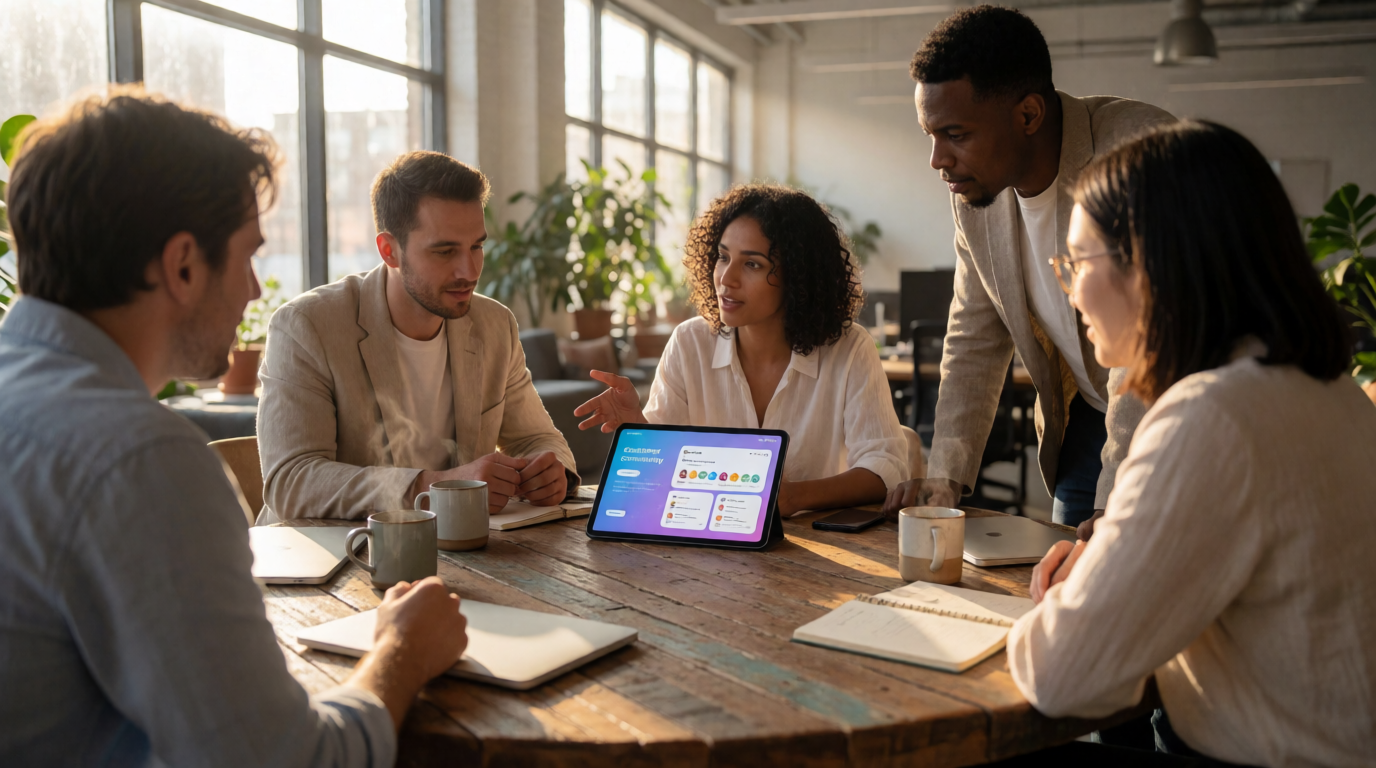 customer service business team use criar comunidade clientes