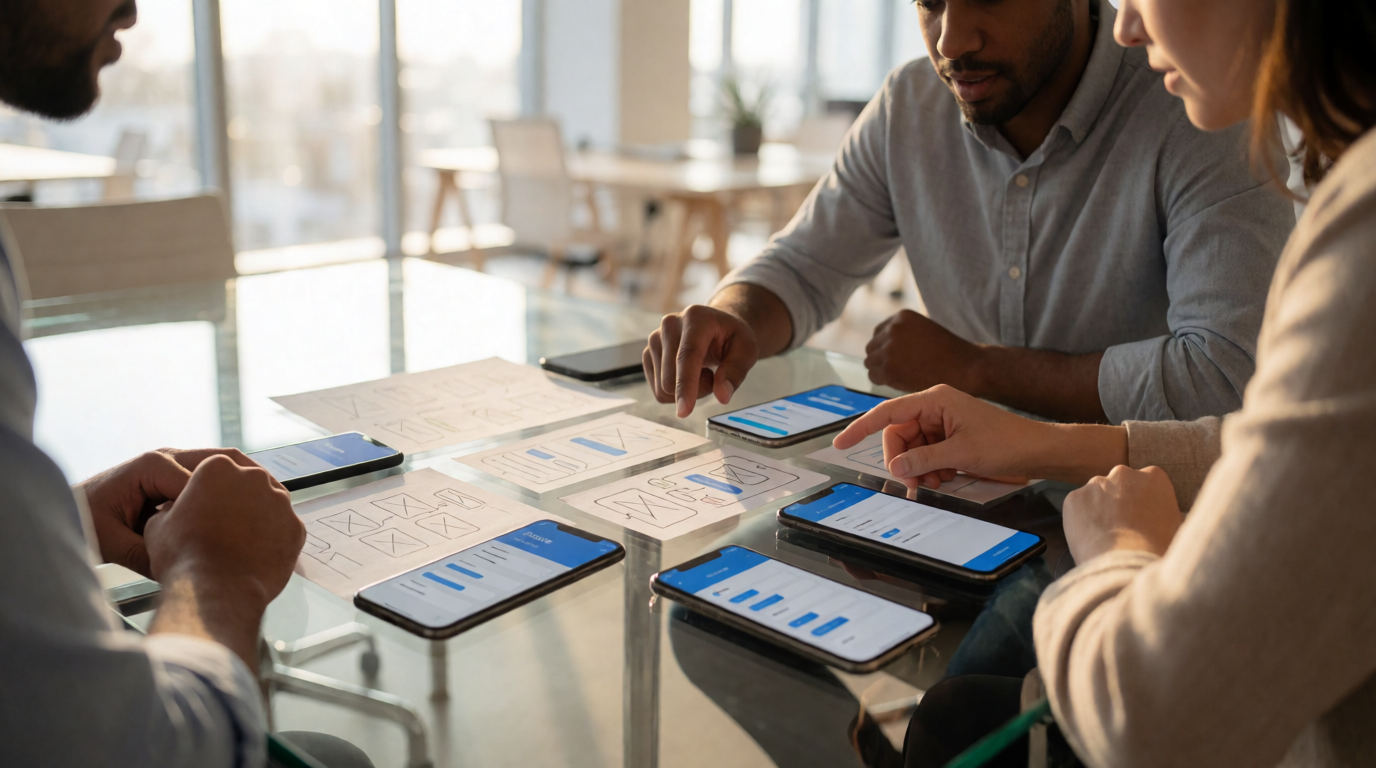 customer service business team encontrar aplicativo nativo ios