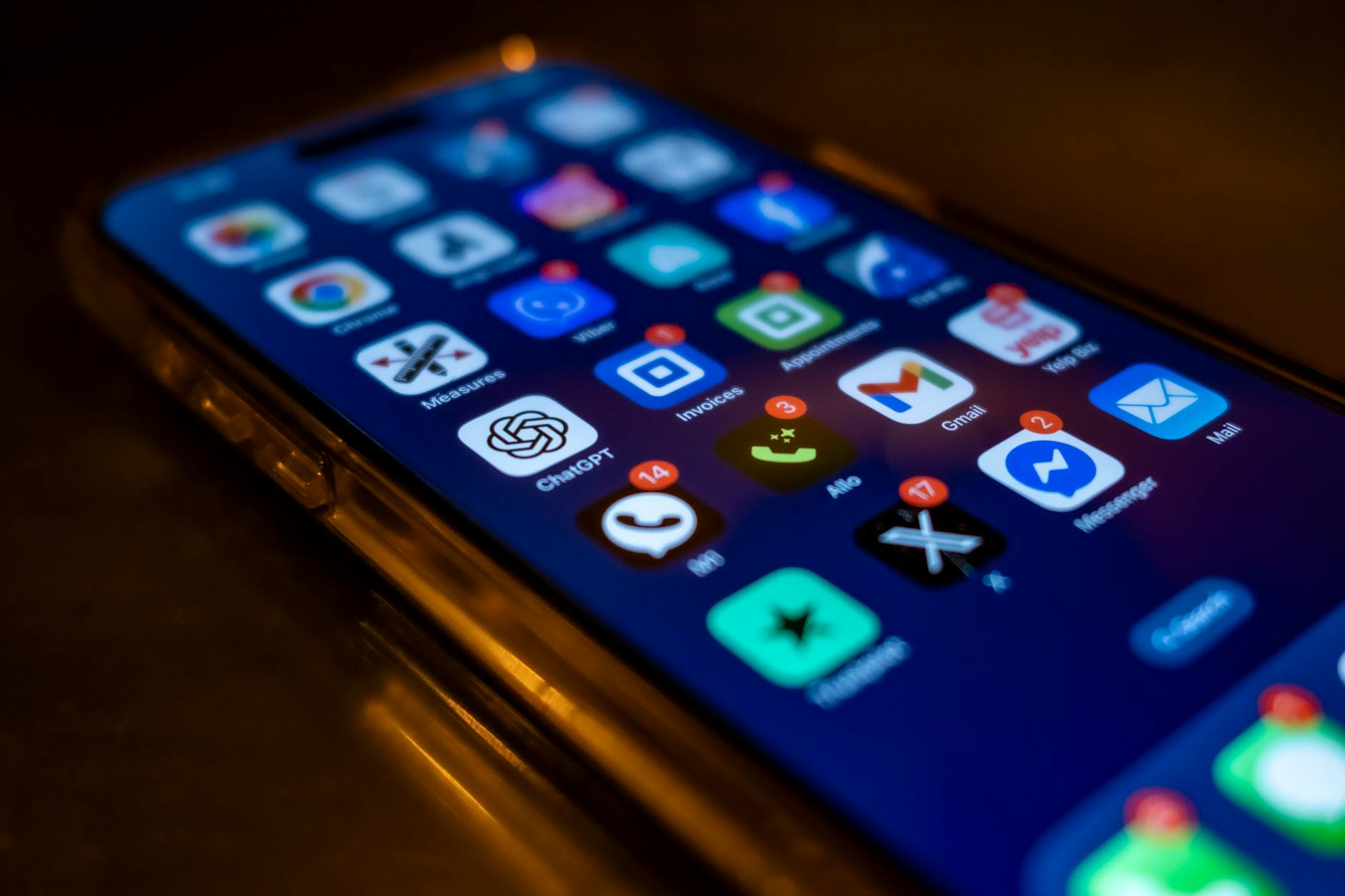 Interface de segmentação de canais em app mobile
