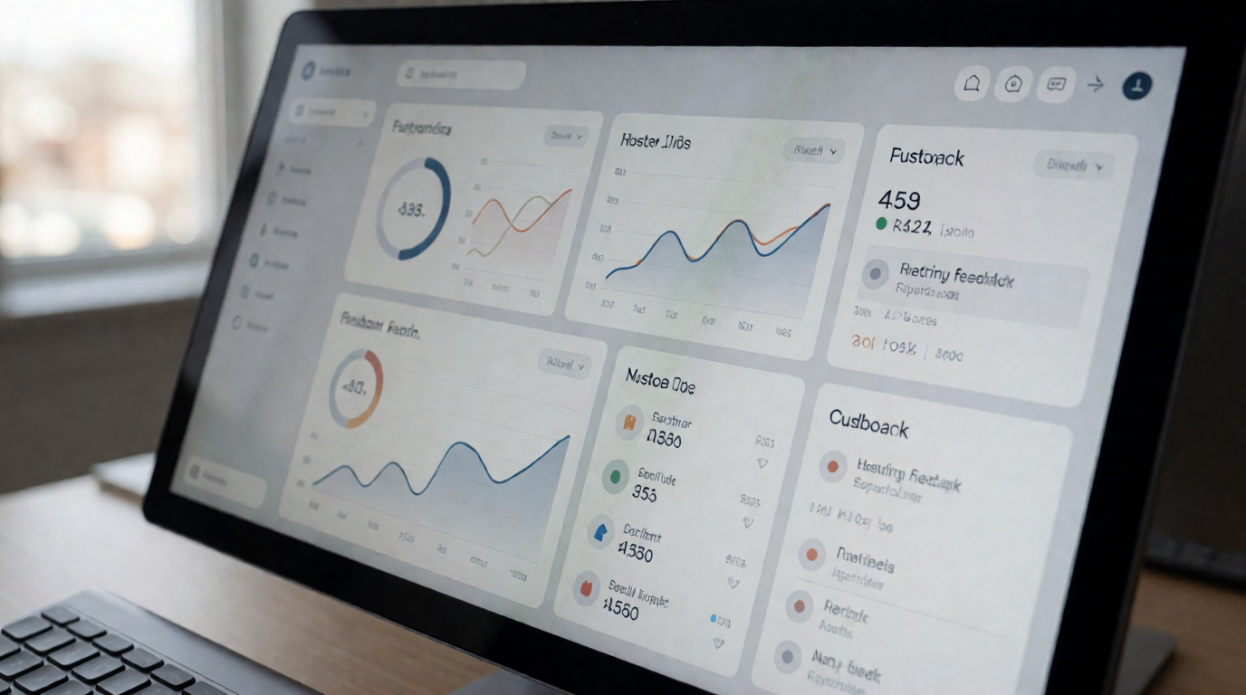 Dashboard de software de gestão de experiência do cliente