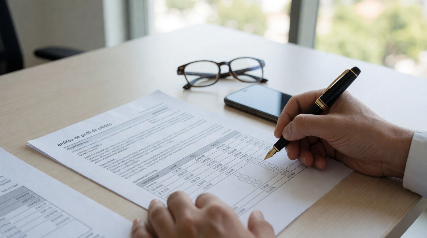 brazilian financial credit analysis office documents lise perfil