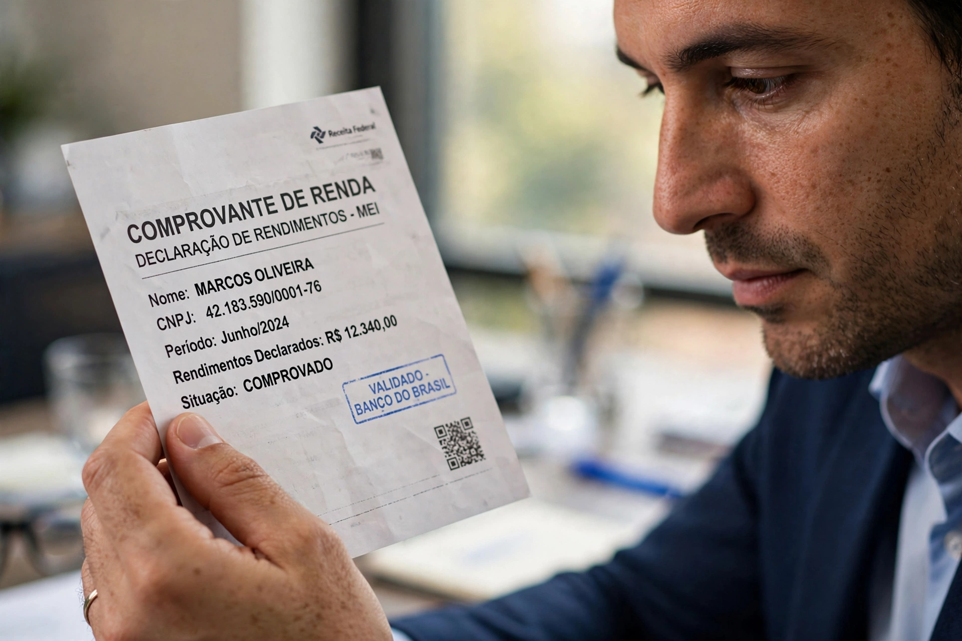 brazilian financial credit analysis office documents comprovar renda
