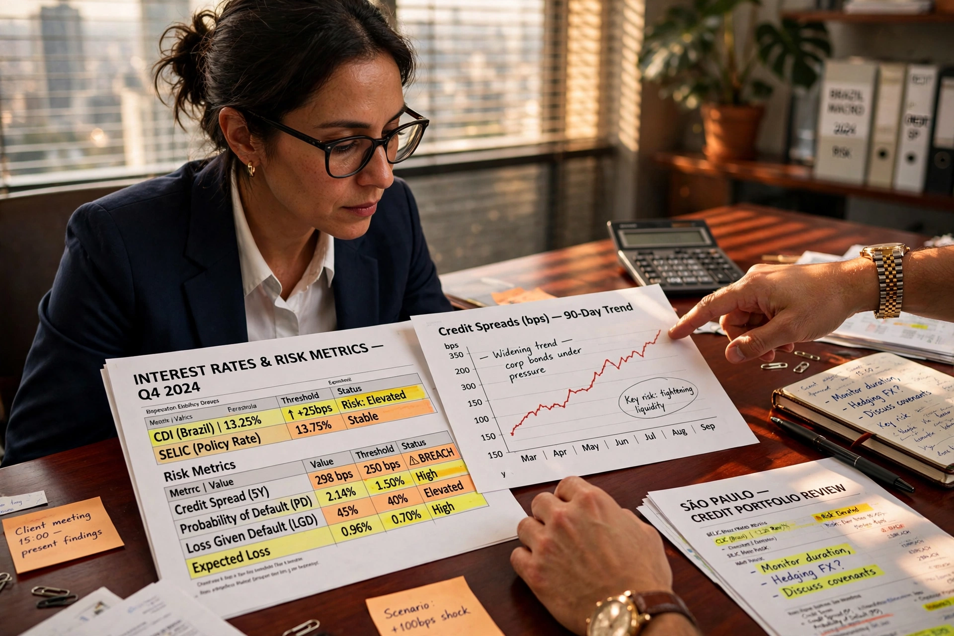 brazilian financial credit analysis office documents spread banc