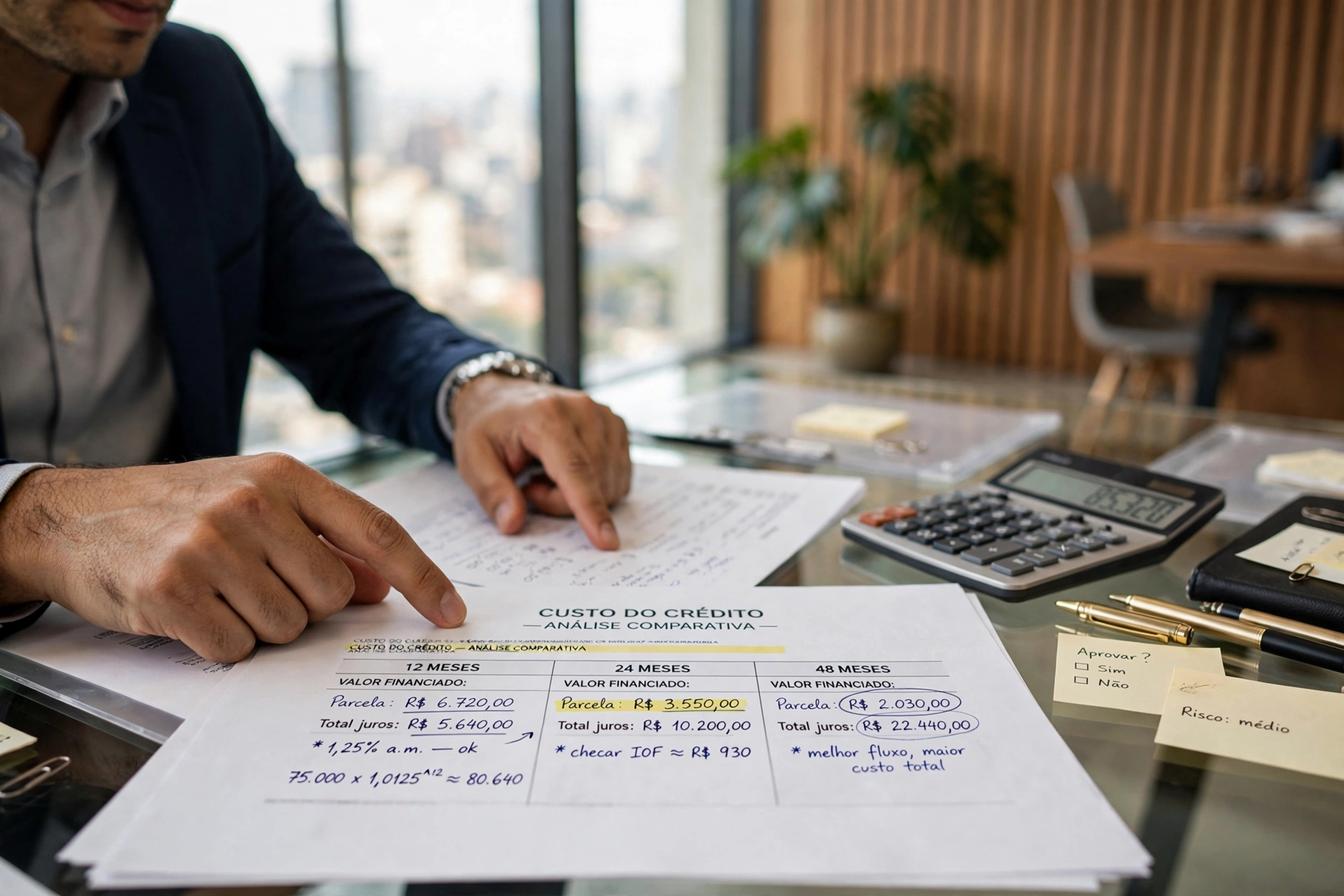 brazilian financial credit analysis office documents custo total
