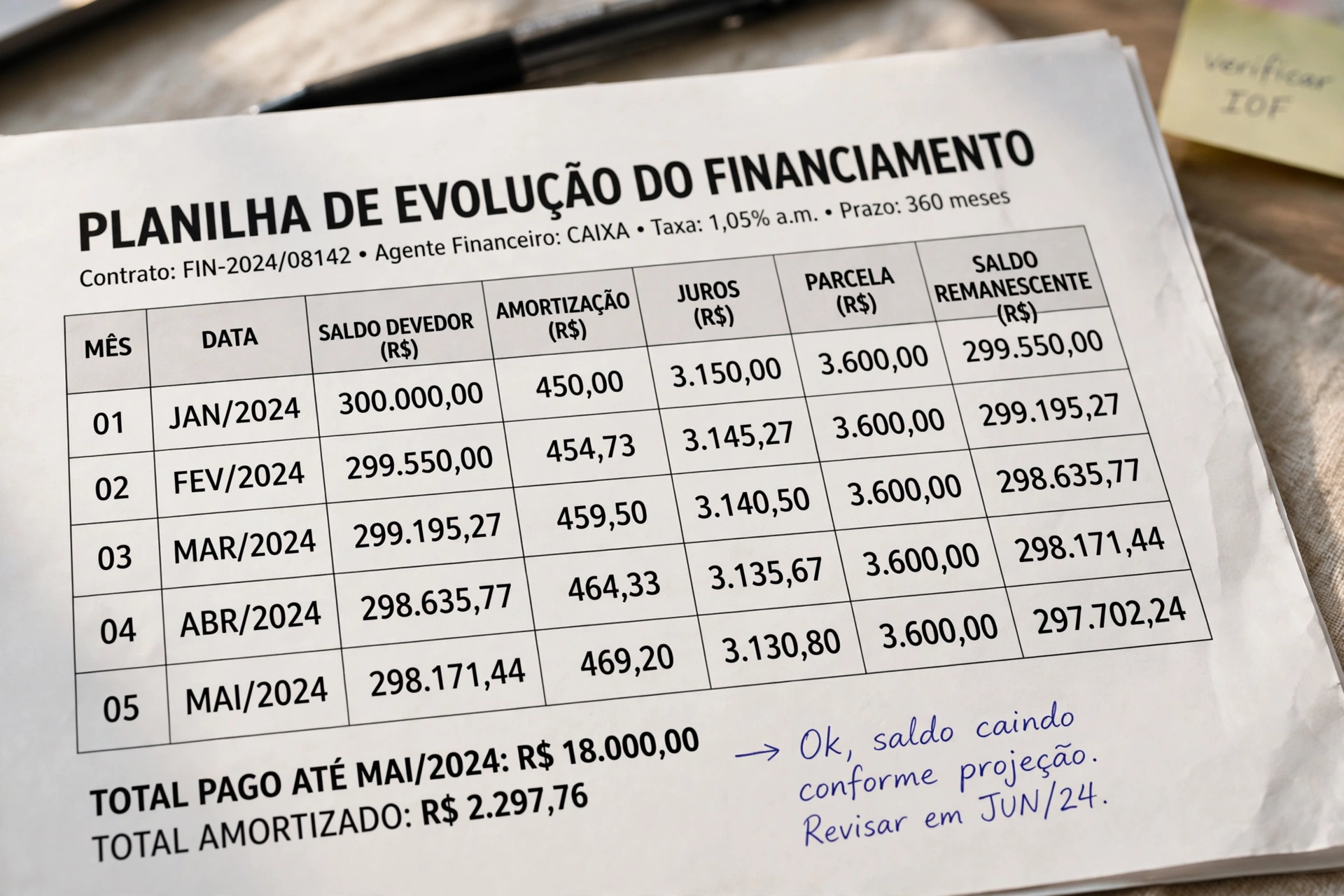 brazilian financial credit analysis office documents planilha evolu
