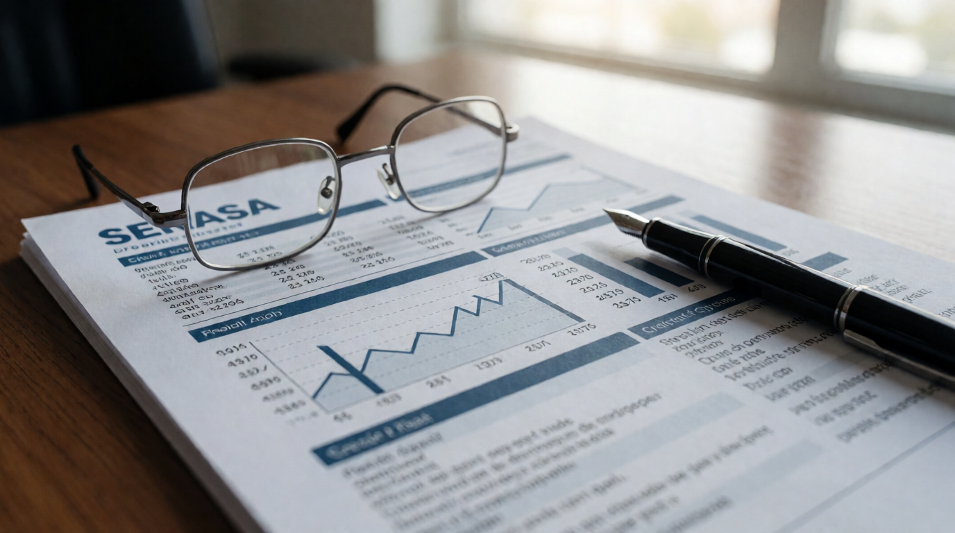 Relatório de análise de crédito com indicadores de perfil financeiro no Brasil