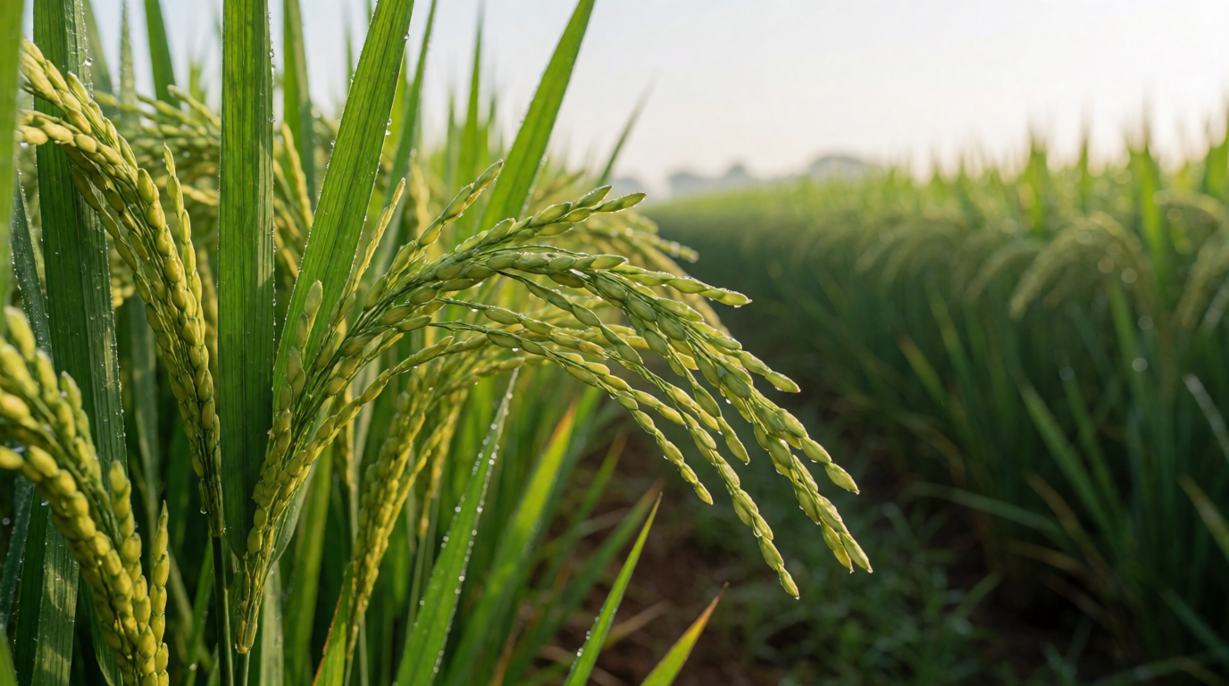 Plantação de arroz no estado de São Paulo