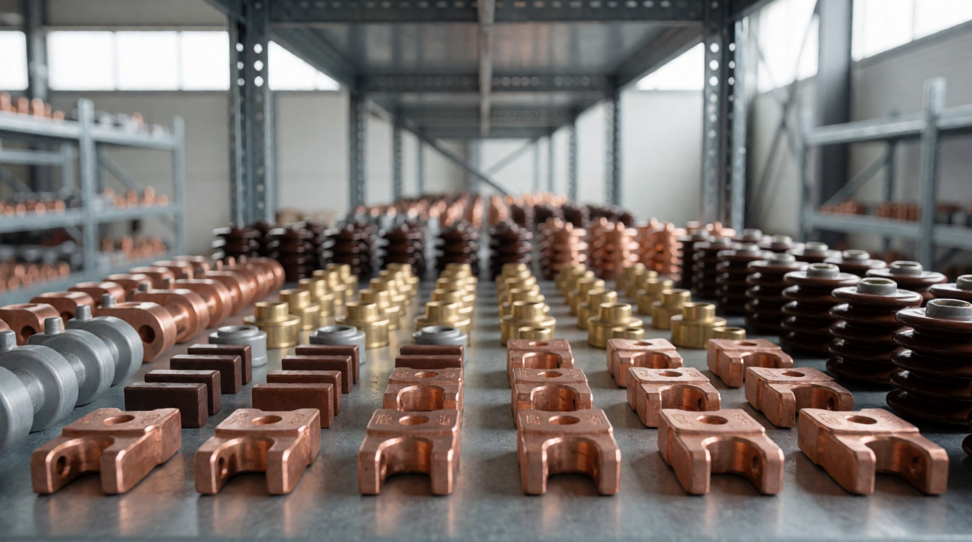 Estoque de materiais elétricos em almoxarifado