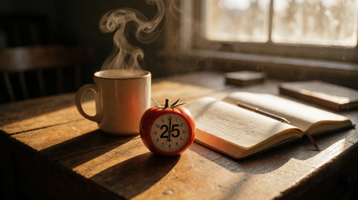 productivity timer desk workspace best time pomodoro