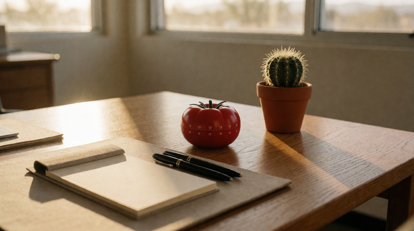 productivity timer desk workspace pomodoro albuquerque