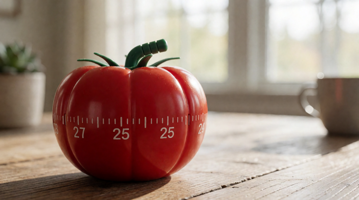 productivity timer desk workspace pomodoro raleigh
