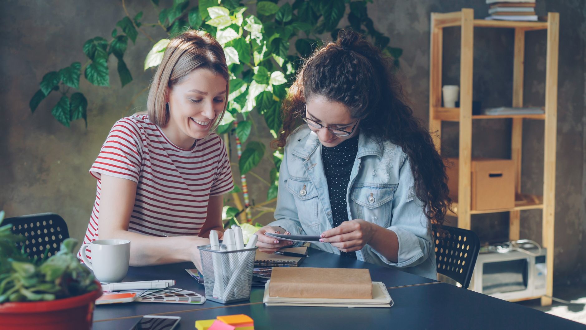 Remote team analyzing productivity metrics on digital dashboard