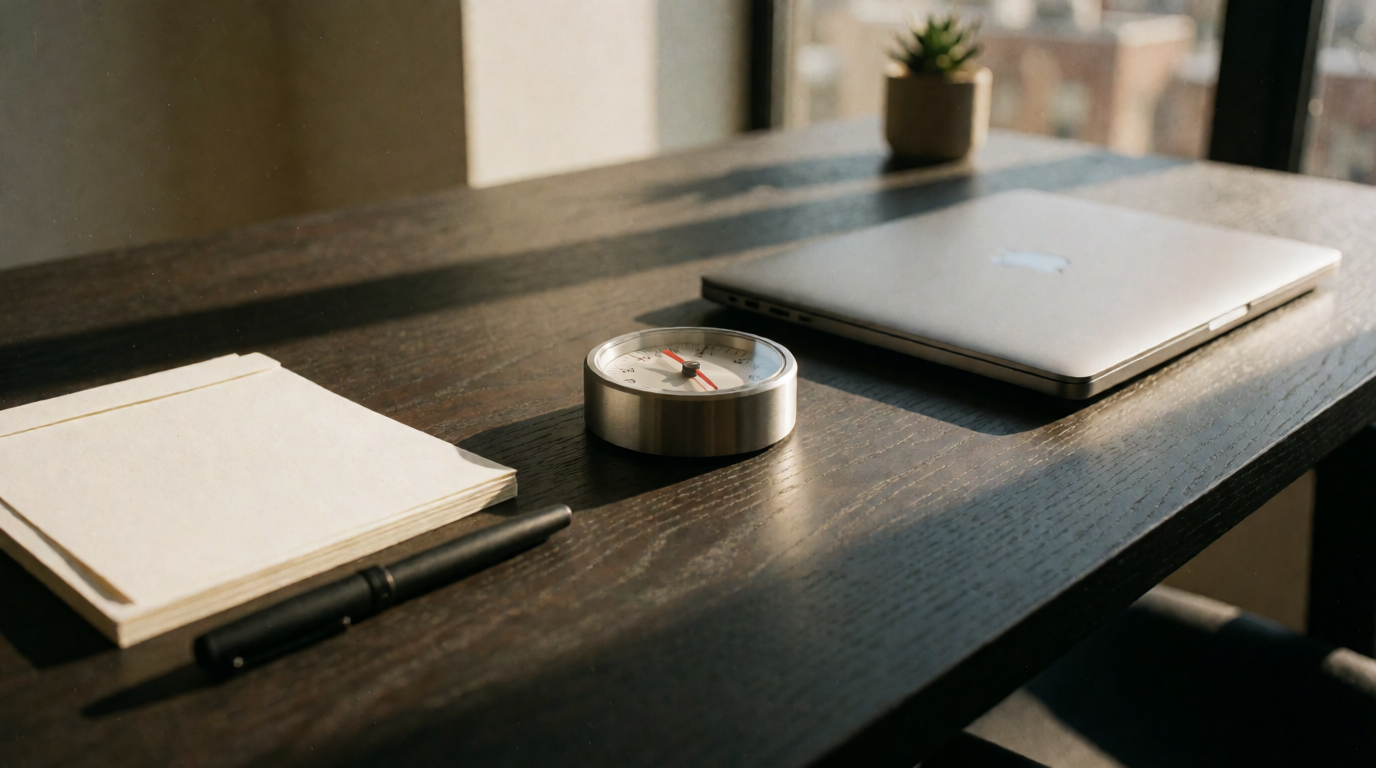 Professional organizing tasks in a modern office workspace