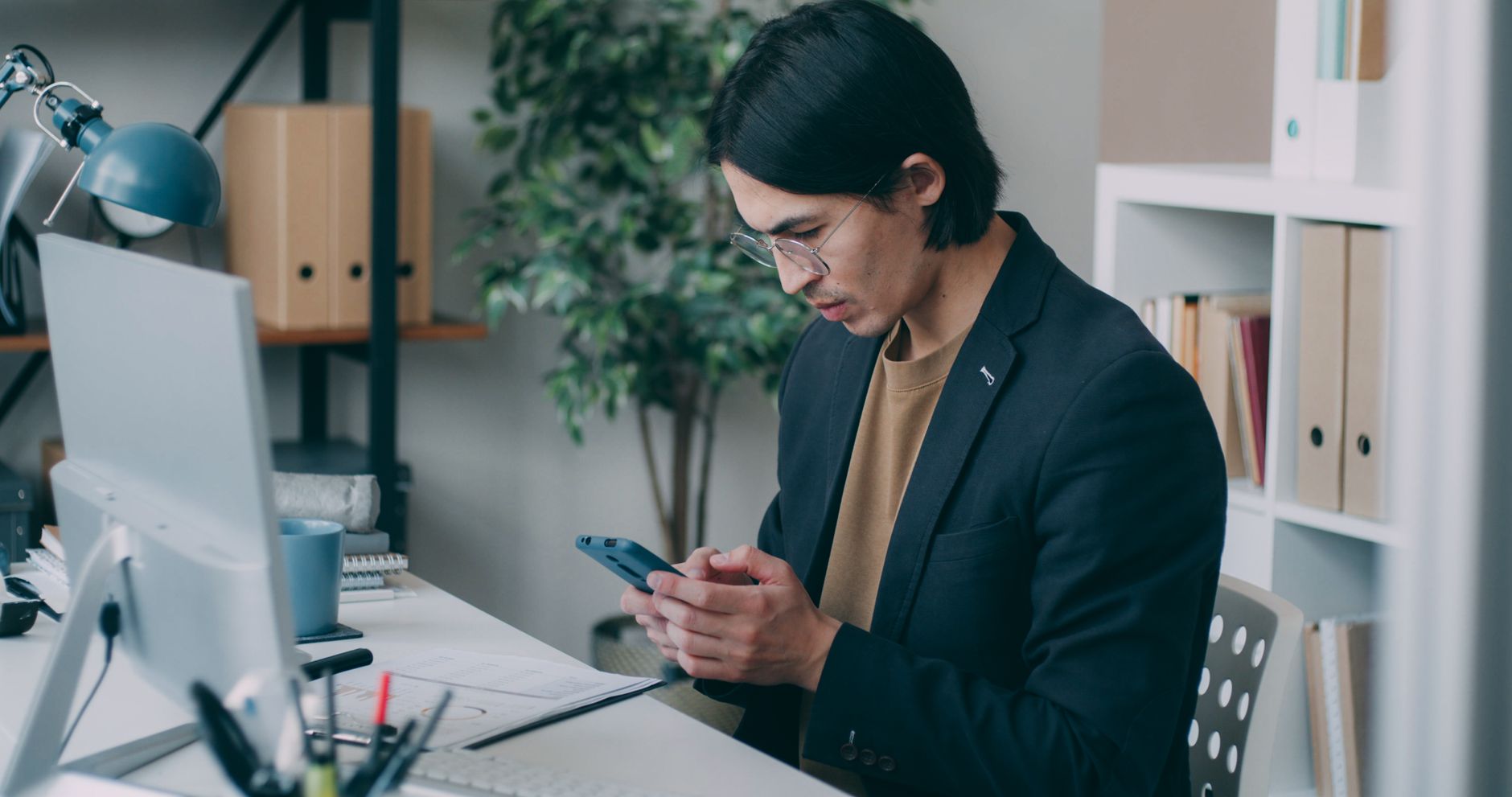 Professional reviewing a to do list in an Arlington office