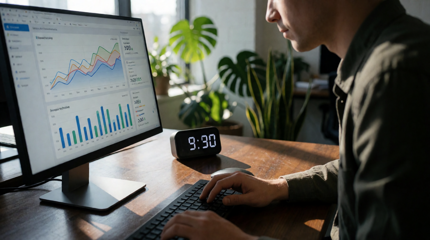 Detailed productivity analytics showing task completion patterns and trends