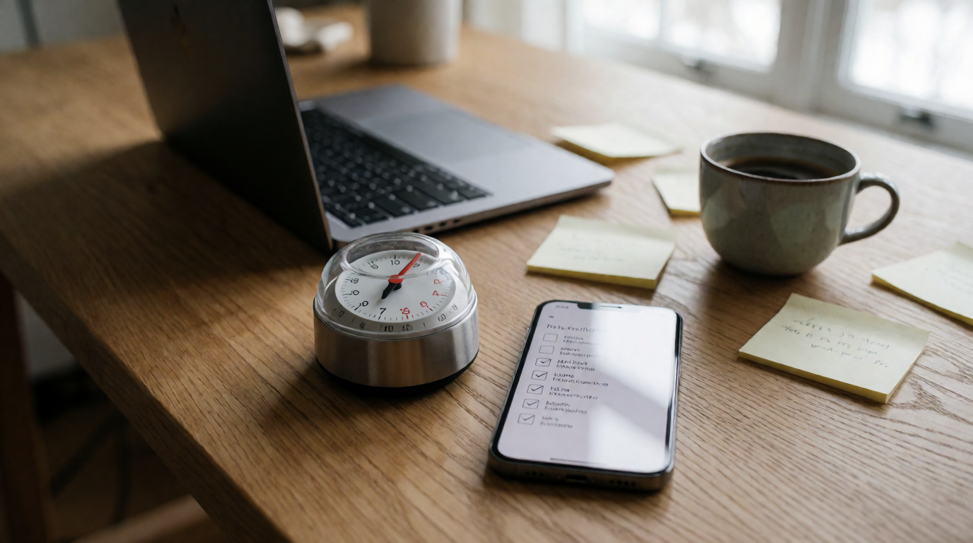productivity timer desk workspace task management apps is