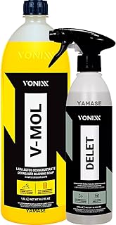 Shampo Automotivo Desengraxante Neutro V-Mol 1,5L Delet 500ml Limpador De Plasticos Borracha Pneu Vonixx