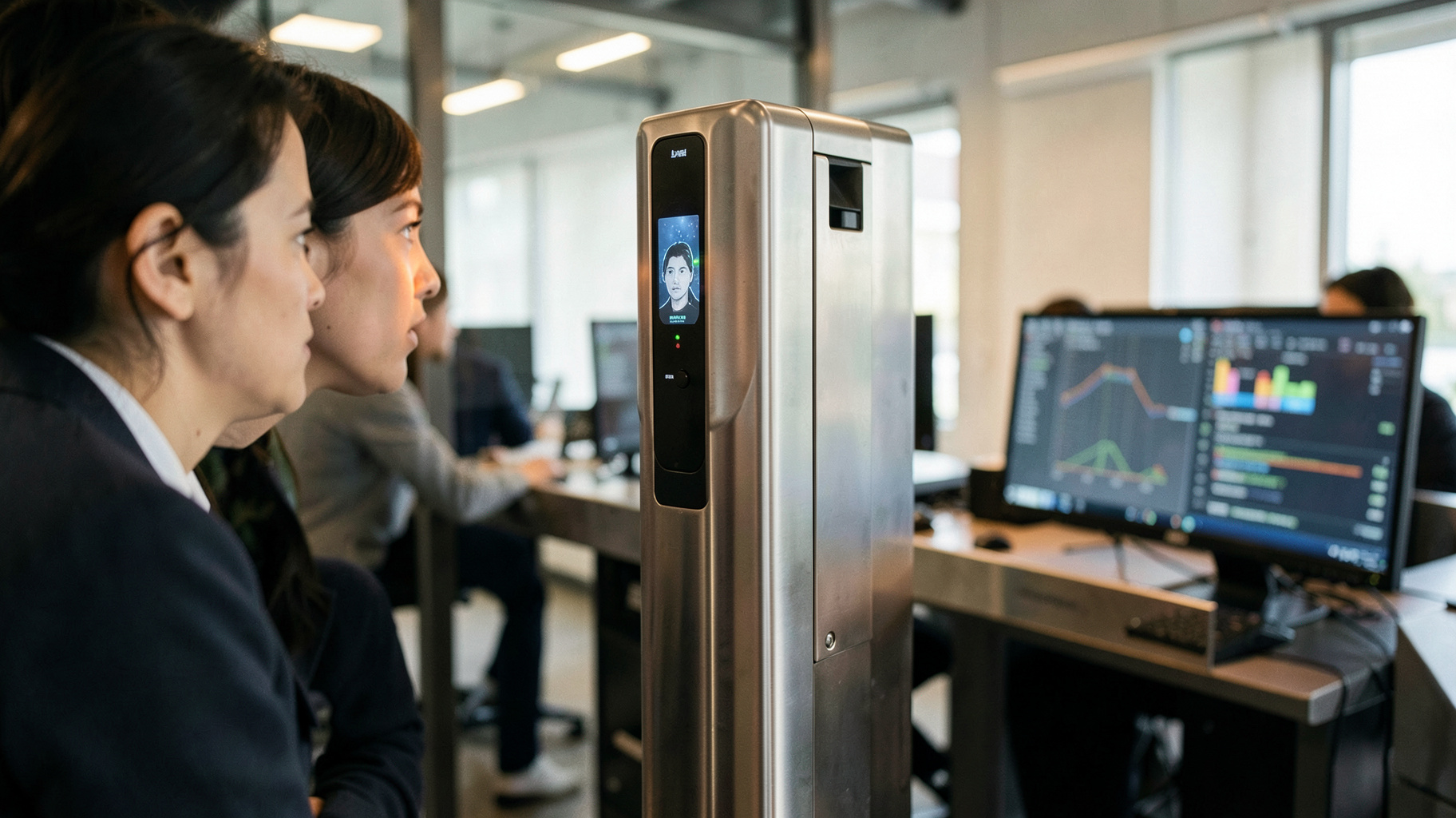 office building access control turnstile