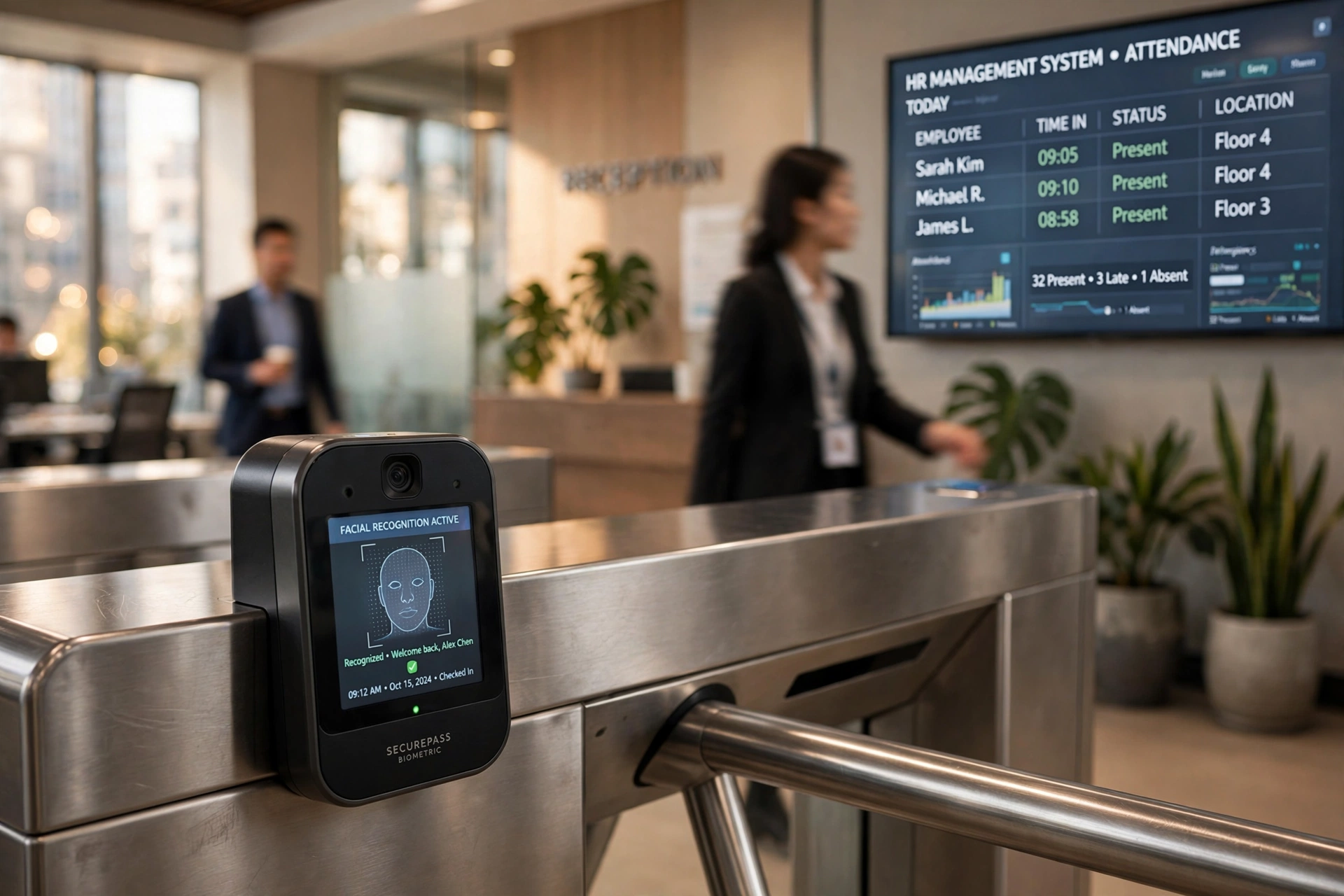 office building access control turnstile