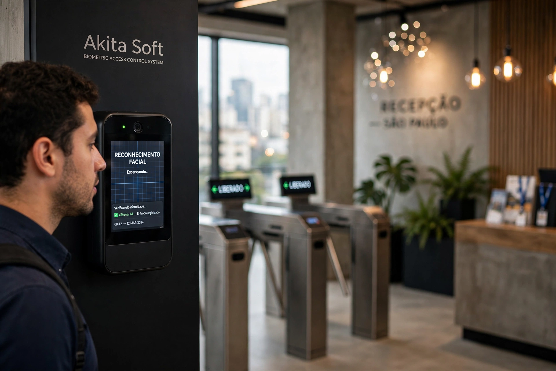 office building access control turnstile