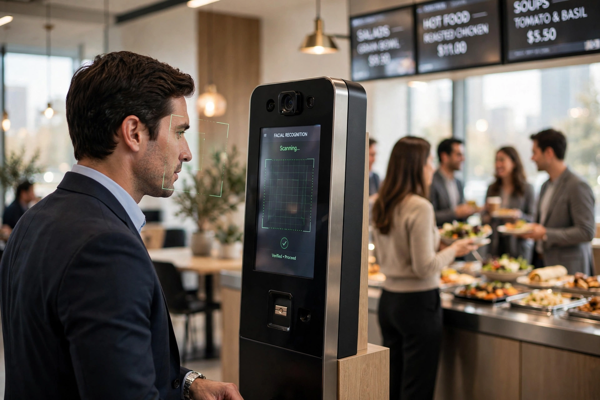 modern office employee biometric technology