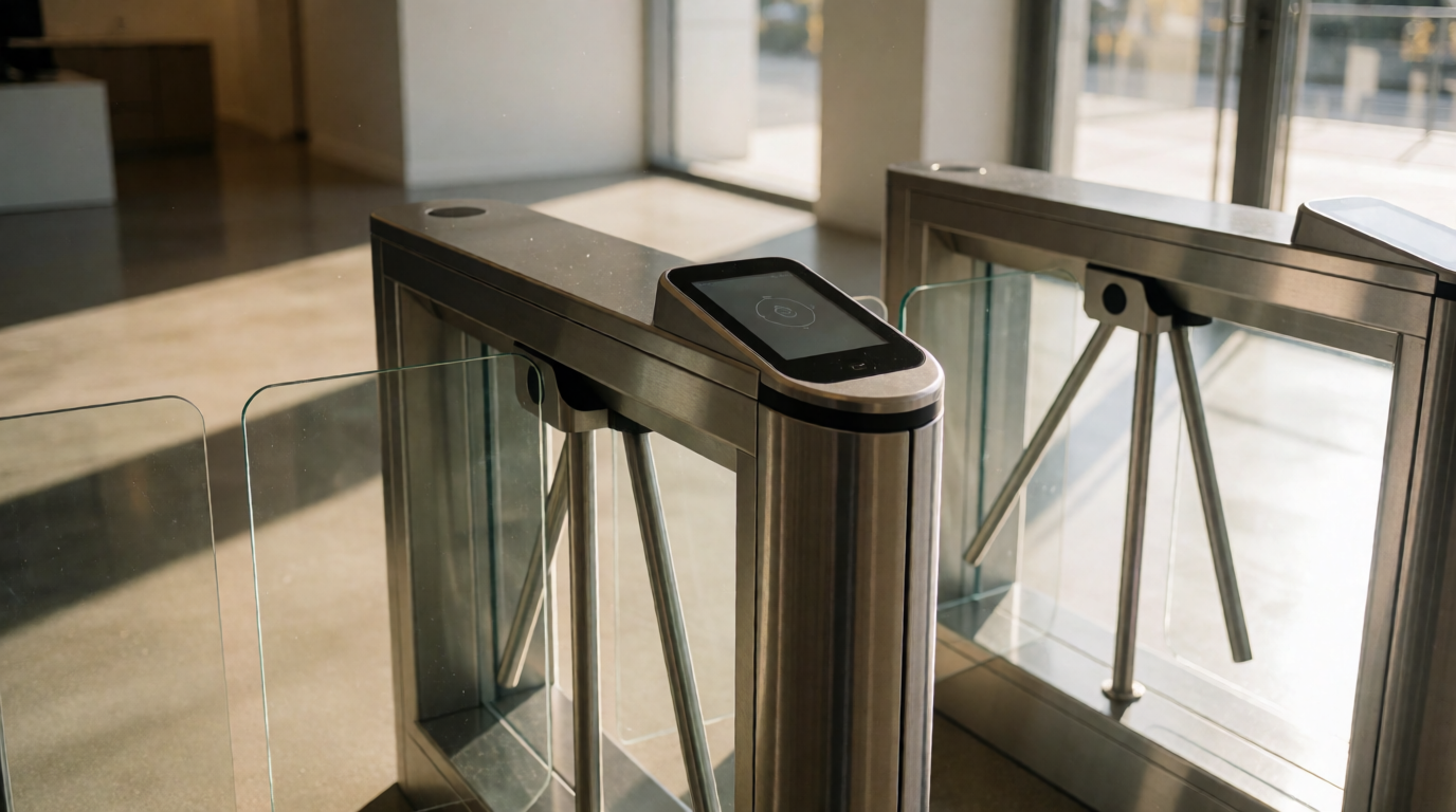 office building access control turnstile