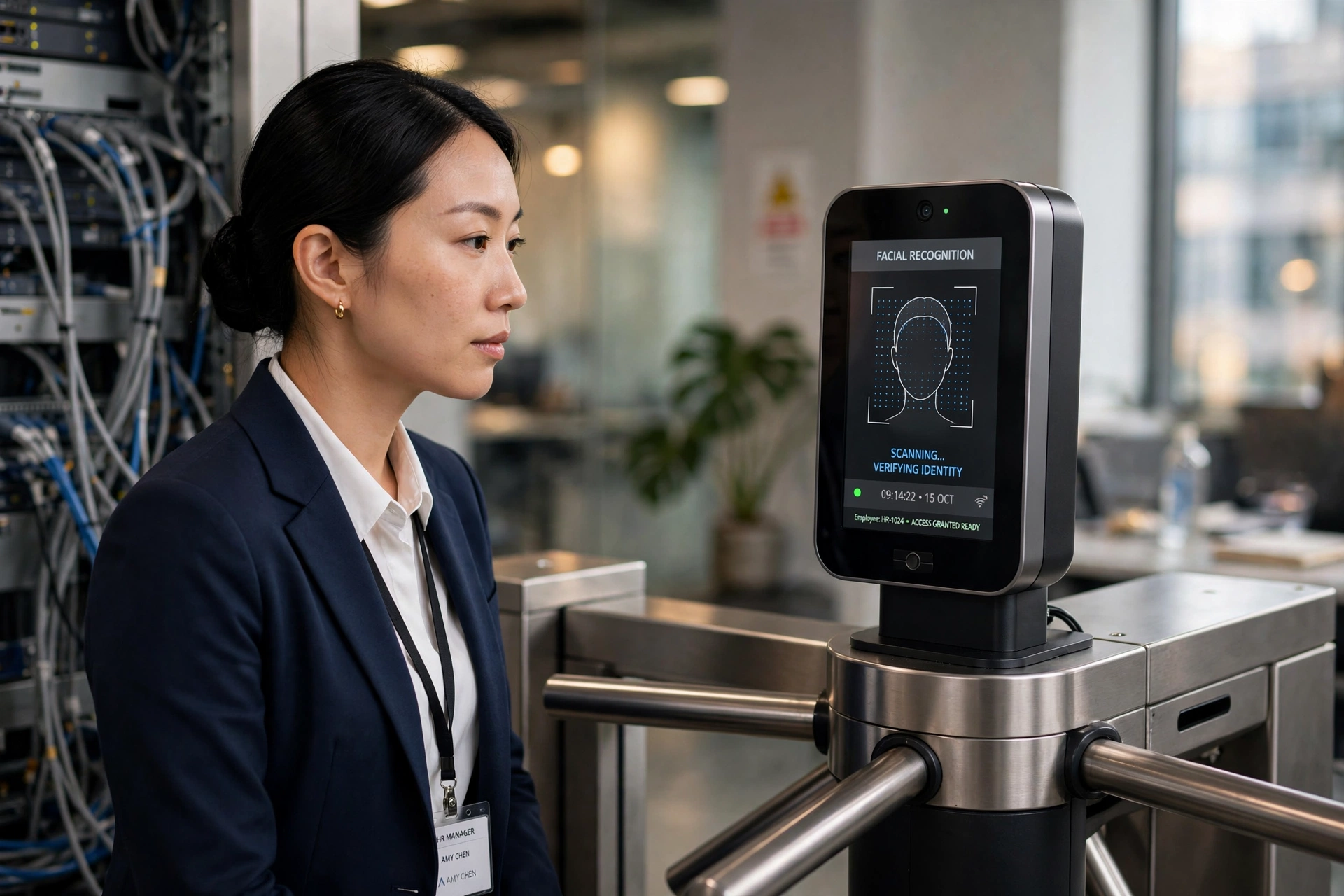 biometric time clock office employee