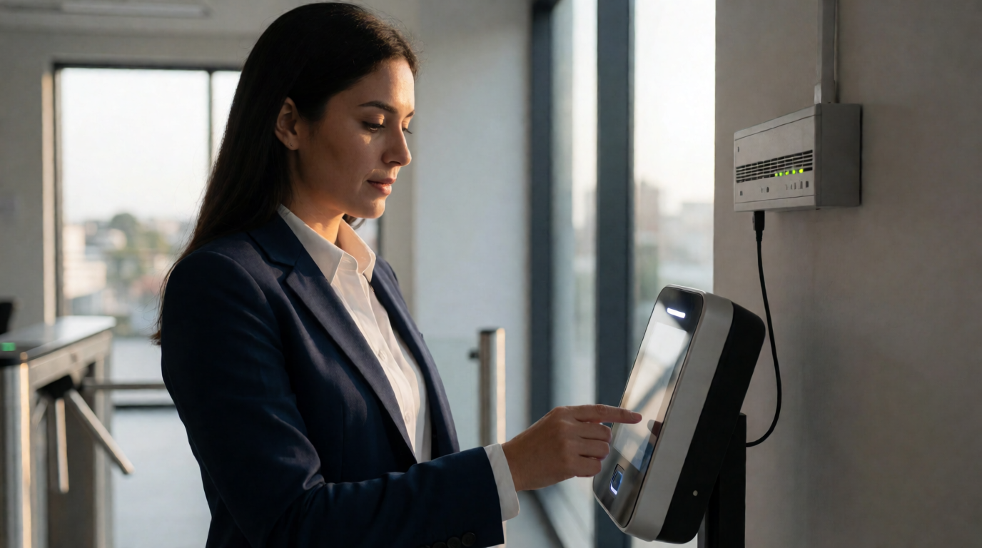biometric time clock office employee