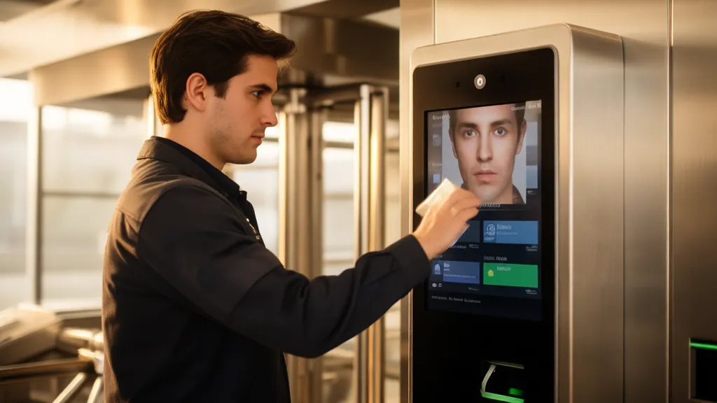 modern office employee biometric technology