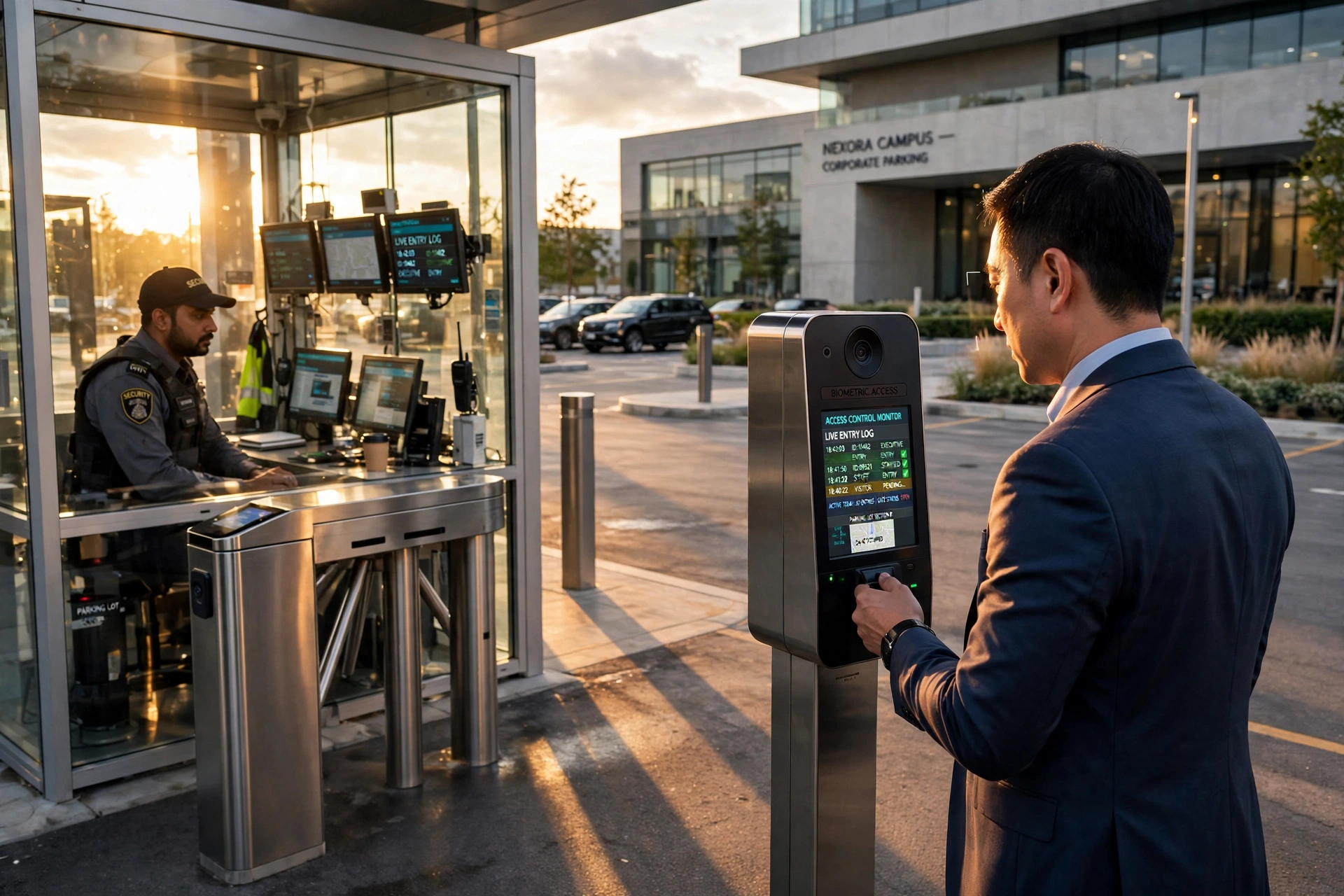 office building access control turnstile